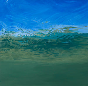 Bass in the Surf Zone (Triptych) Original Oil